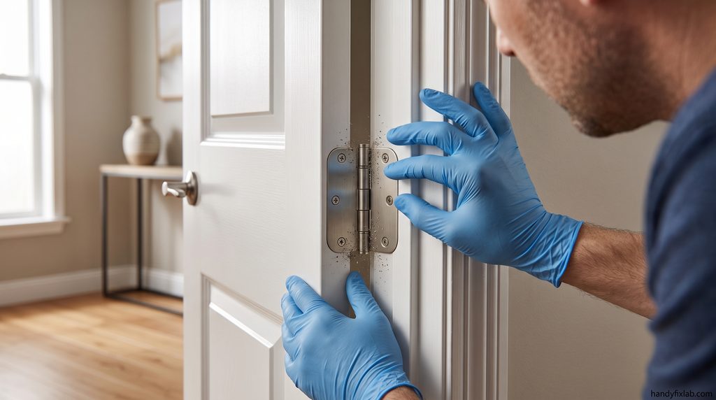 how to fix a squeaky door hinge