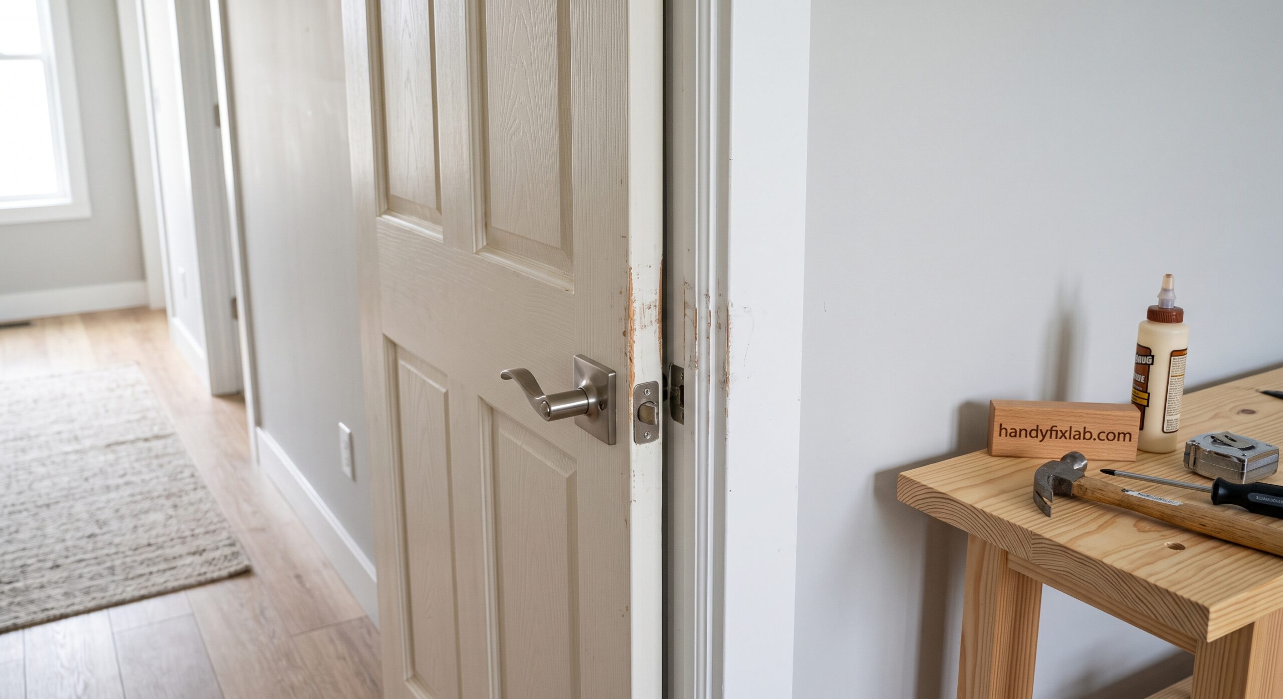 door rubs against frame